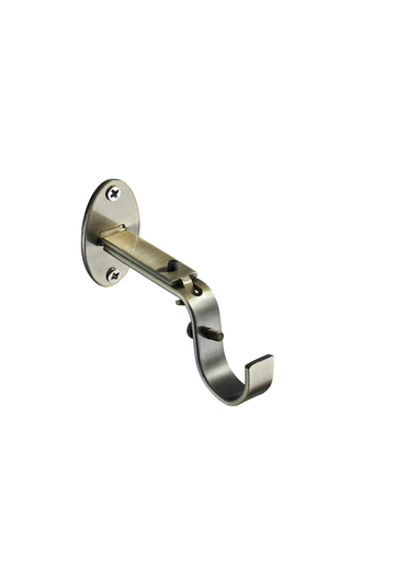 Little Black Book Antique Brass Extendable Caged Ball Curtain Pole