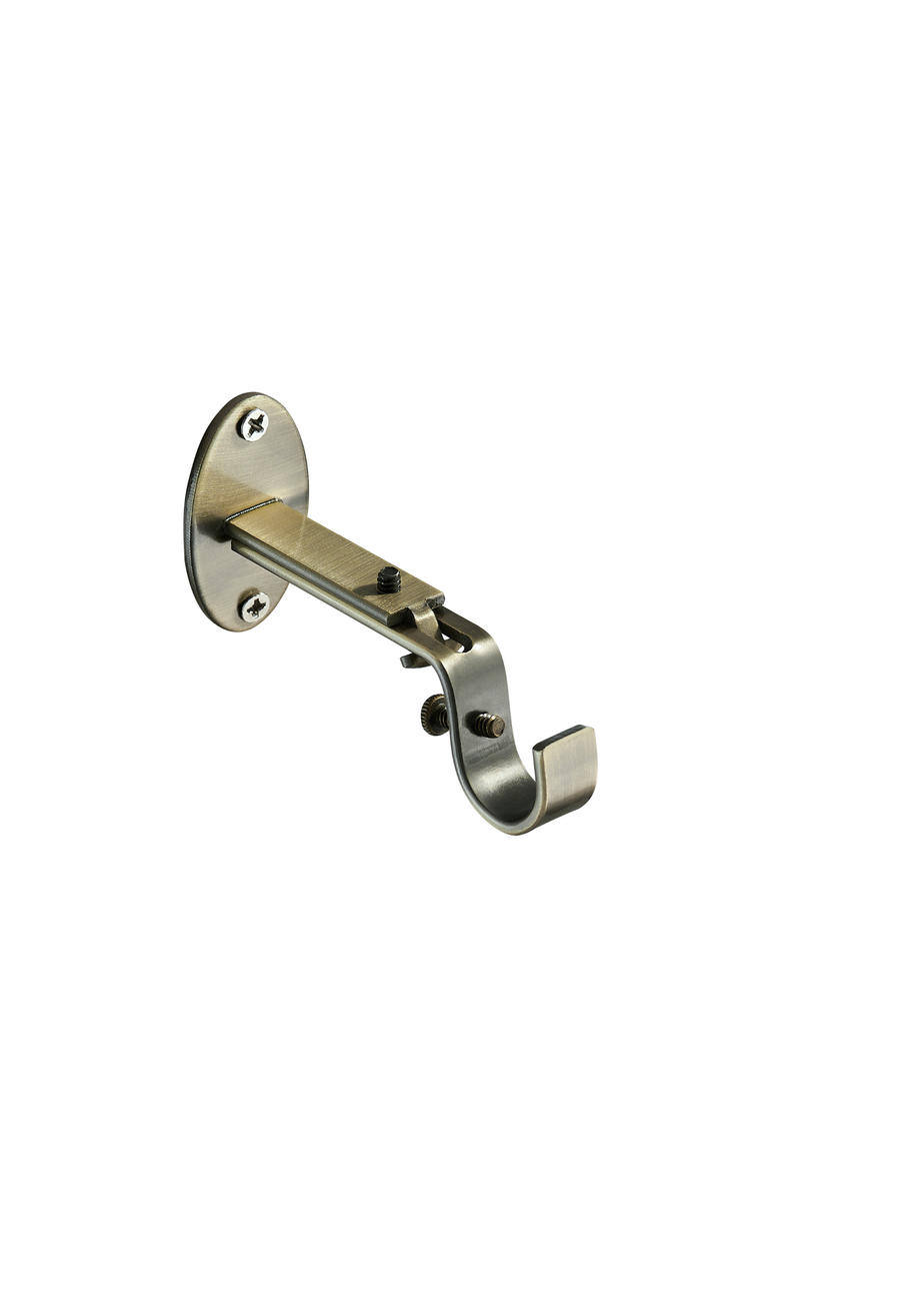 Little Black Book Antique Brass Extendable Ball Curtain Pole