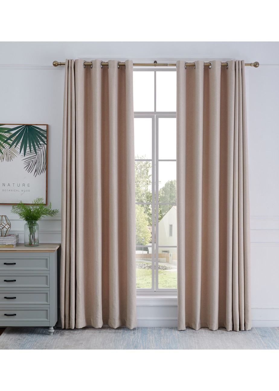 Little Black Book Antique Brass Extendable Ball Eyelet Curtain Pole