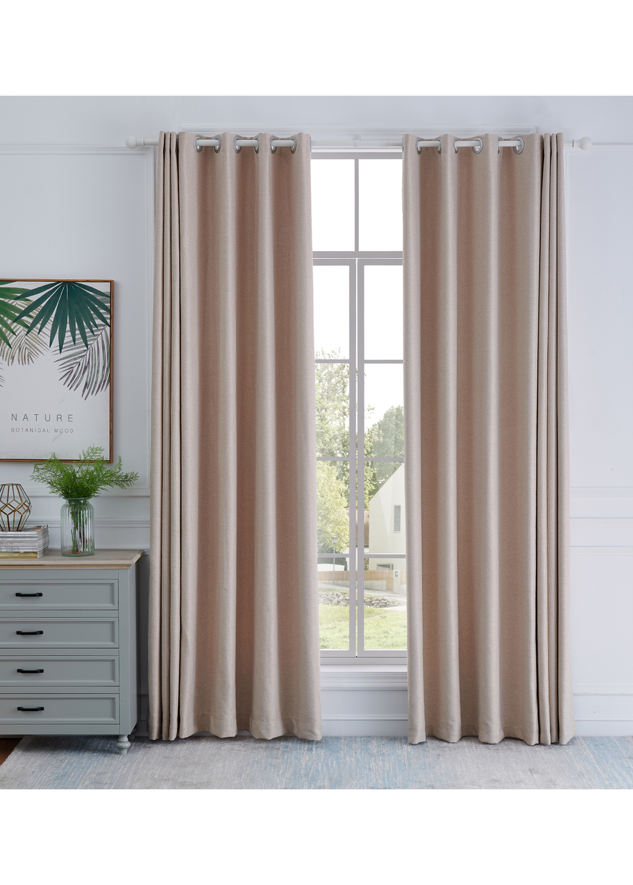 Little Black Book Matt White Extendable Ball Eyelet Curtain Pole