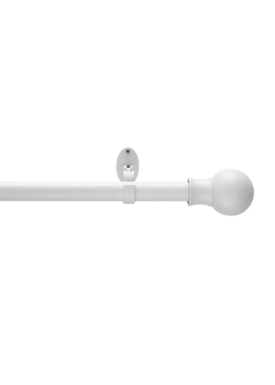 Little Black Book Matt White Extendable Ball Eyelet Curtain Pole