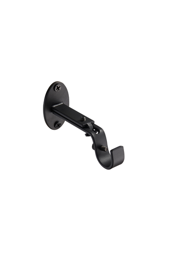 Little Black Book Matt Black Extendable Swirl Curtain Pole