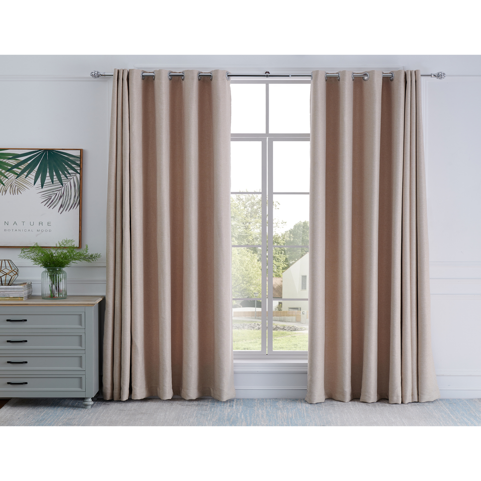 Little Black Book Chrome Extendable Jewelled Ball Curtain Pole