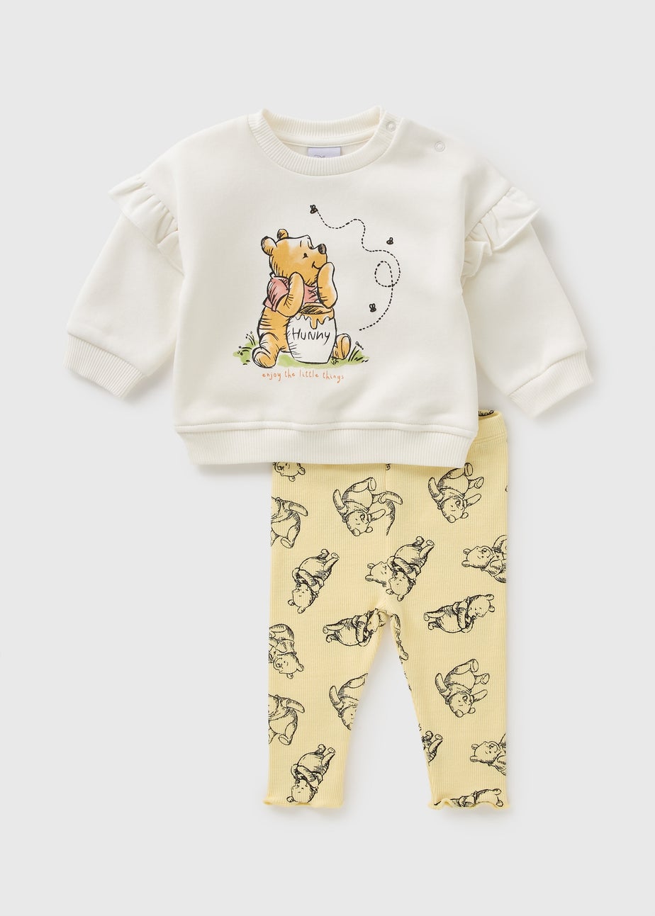 Winnie The Pooh Baby Yellow Frill Sweatshirt & Legging Set (Newborn-23mths)