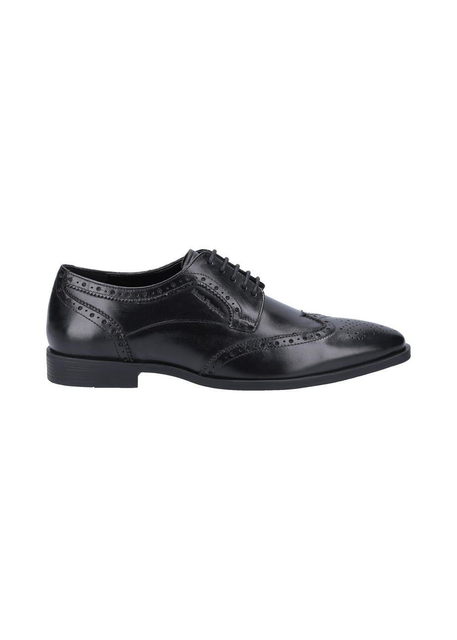 Hush Puppies Black Elliot Brogue Shoe