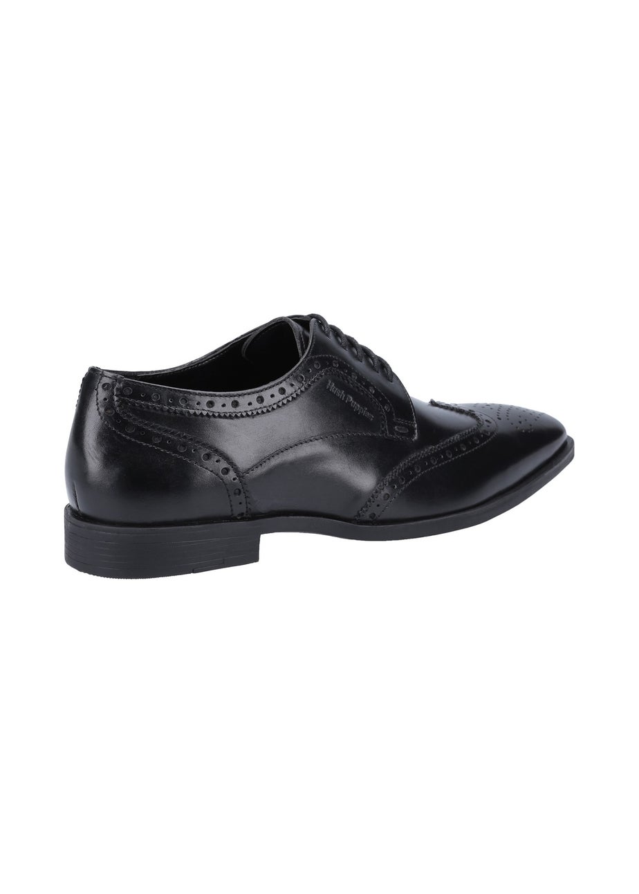 Hush Puppies Black Elliot Brogue Shoe