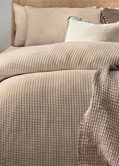Yard Chunky Waffle 100% Cotton Linen Duvet Cover Set