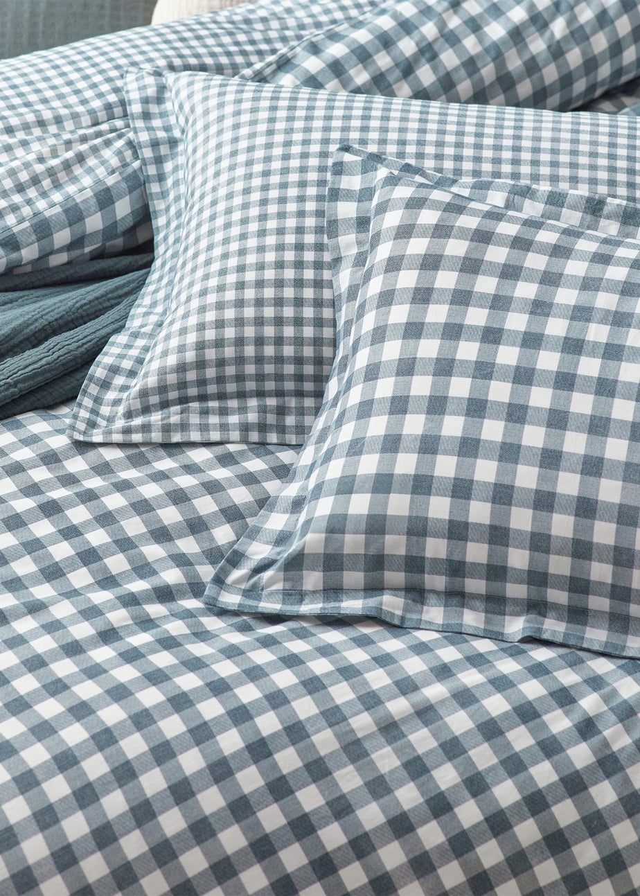 Yard Barton Gingham Check Navy Duvet Cover Set
