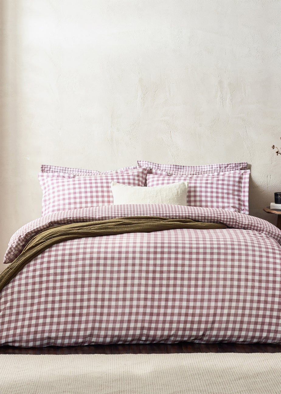 Yard Barton Gingham Check Berry Duvet Cover Set