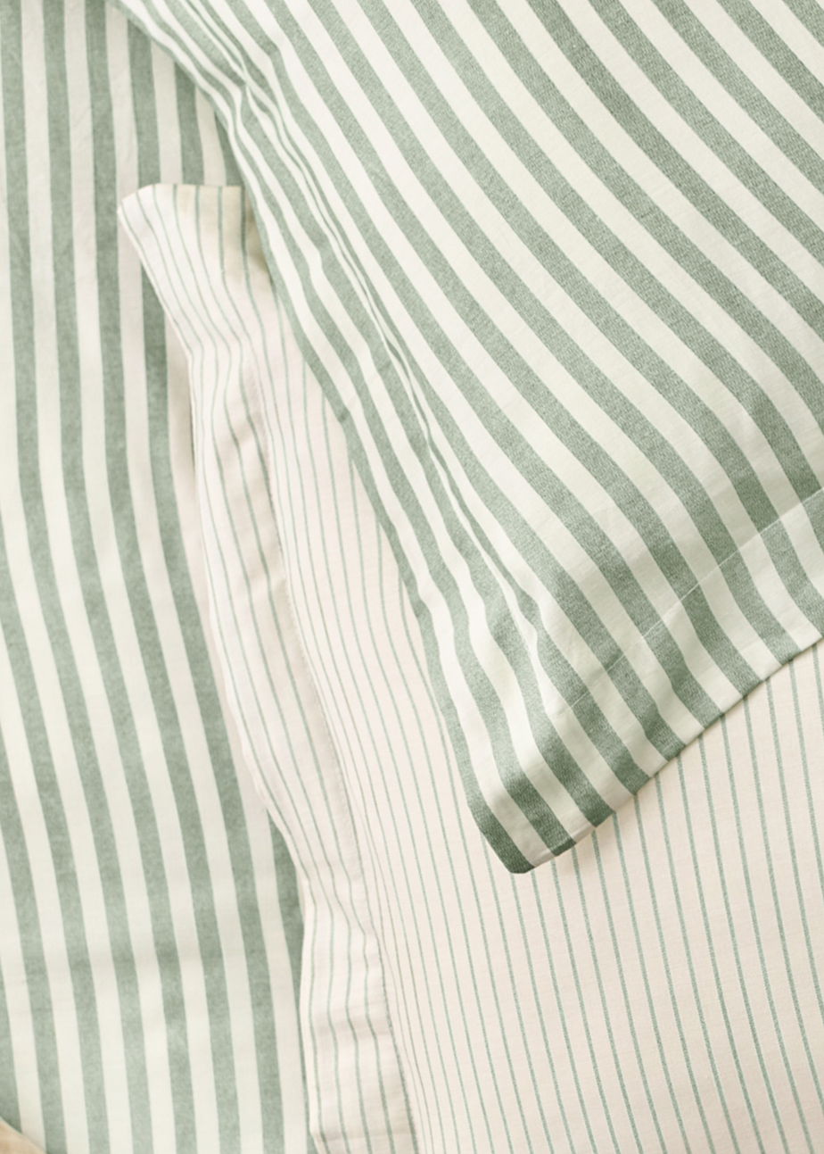 Yard Hebden Melange Stripe Forest Pillowcase