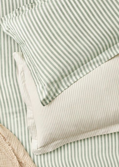 Yard Hebden Melange Stripe Forest Pillowcase