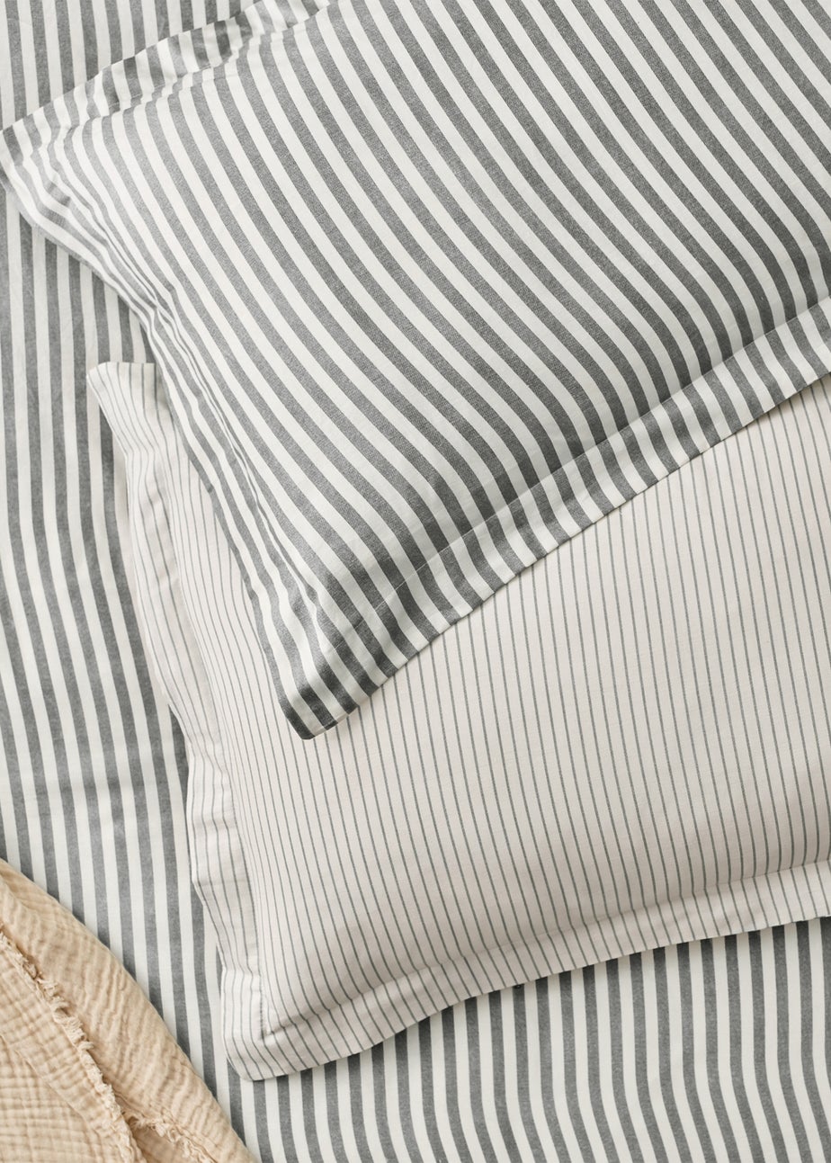 Yard Hebden Melange Stripe Grey Pillowcase