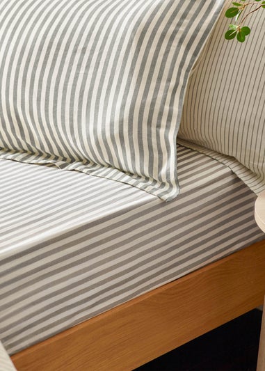 Yard Hebden Melange Stripe Grey Pillowcase