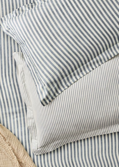 Yard Hebden Melange Stripe Navy Pillowcase