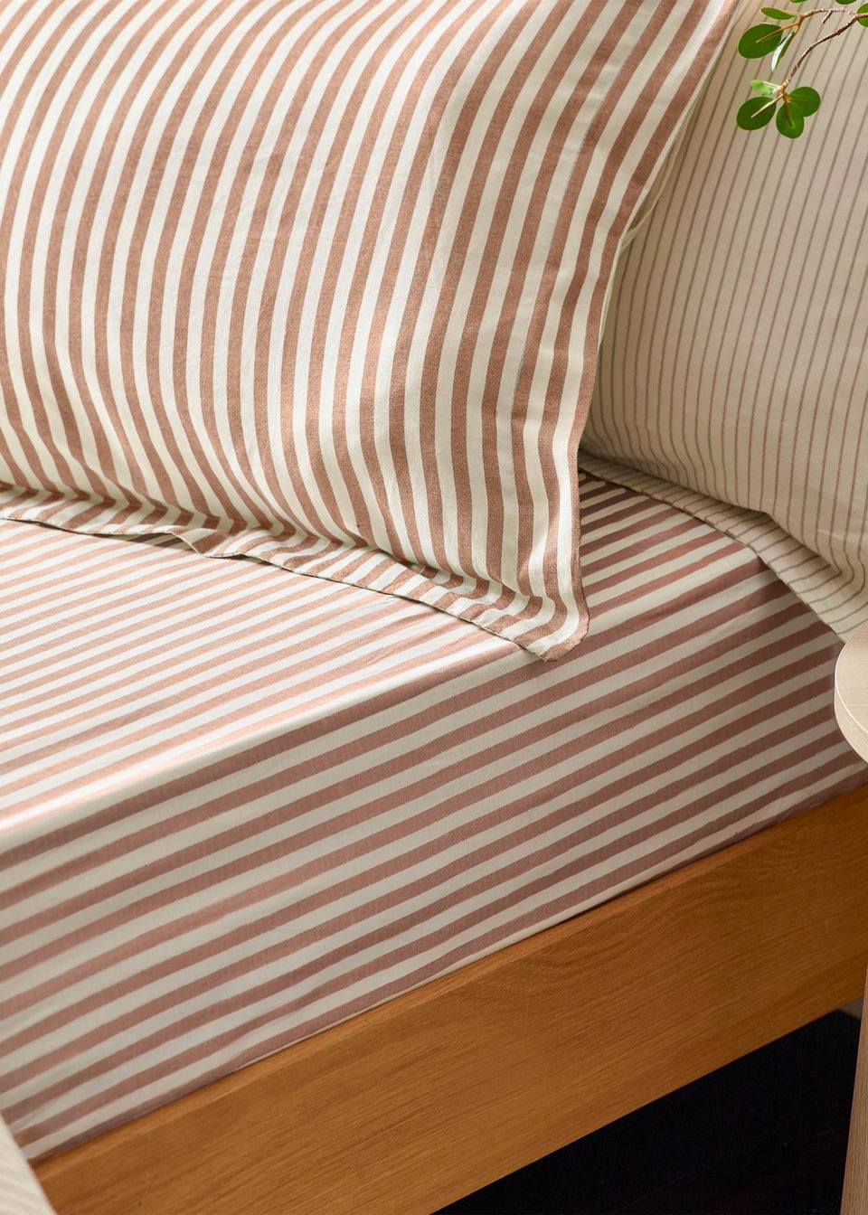 Yard Hebden Melange Stripe Pecan Pillowcase