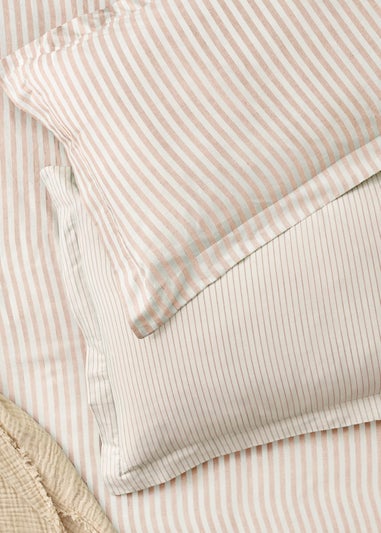 Yard Hebden Melange Stripe Blush Pillowcase