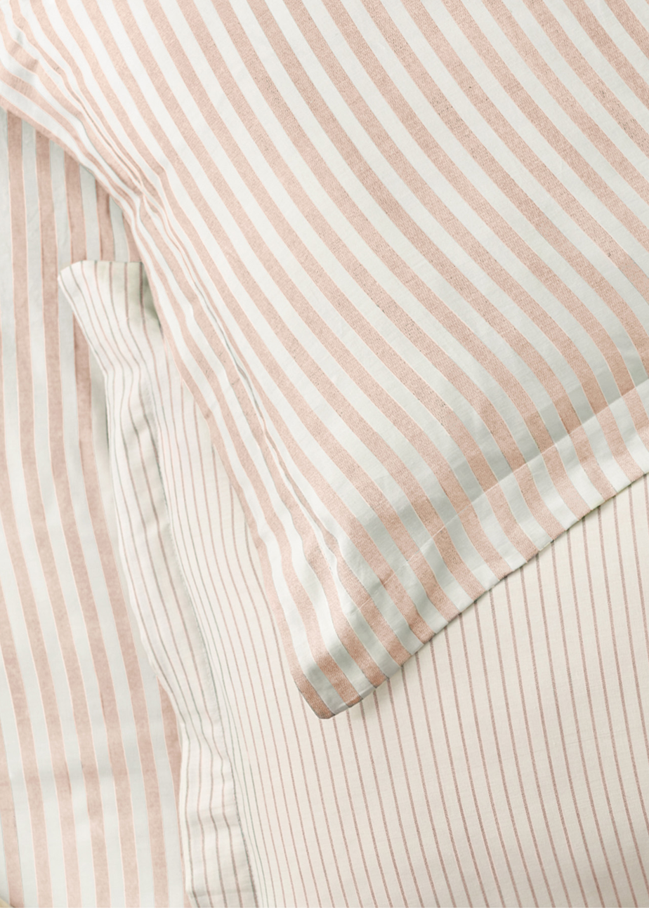 Yard Hebden Melange Stripe Blush Pillowcase