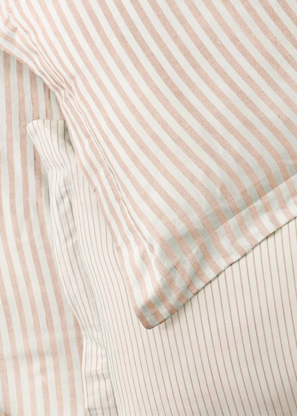 Yard Hebden Melange Stripe Blush Pillowcase