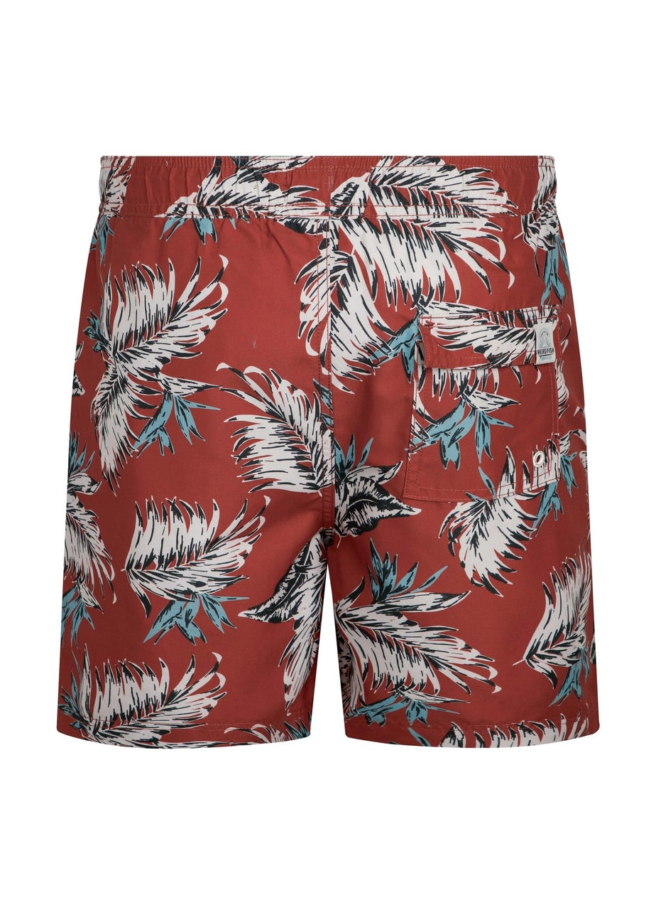 Weird Fish Paprika Belukha Printed Swim Shorts