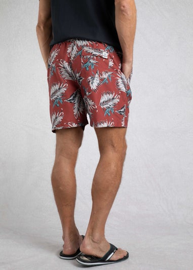 Weird Fish Paprika Belukha Printed Swim Shorts