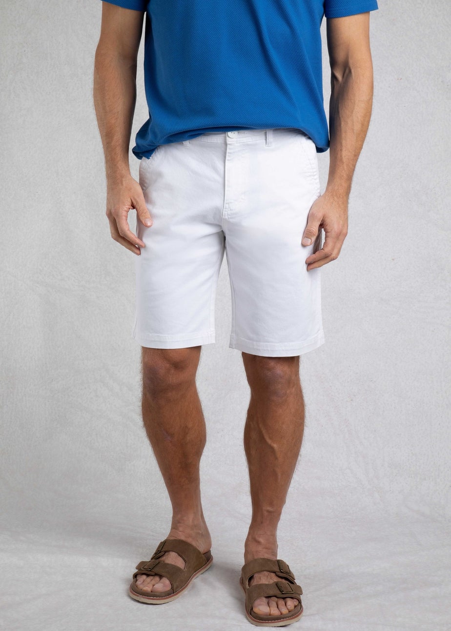Weird Fish White Rayburn Flat Front Shorts