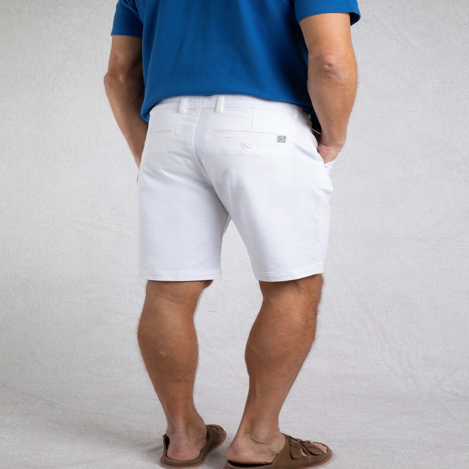 Weird Fish White Rayburn Flat Front Shorts