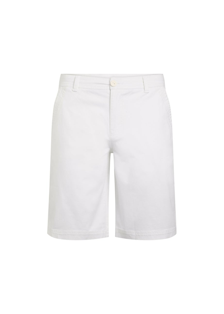 Weird Fish White Rayburn Flat Front Shorts
