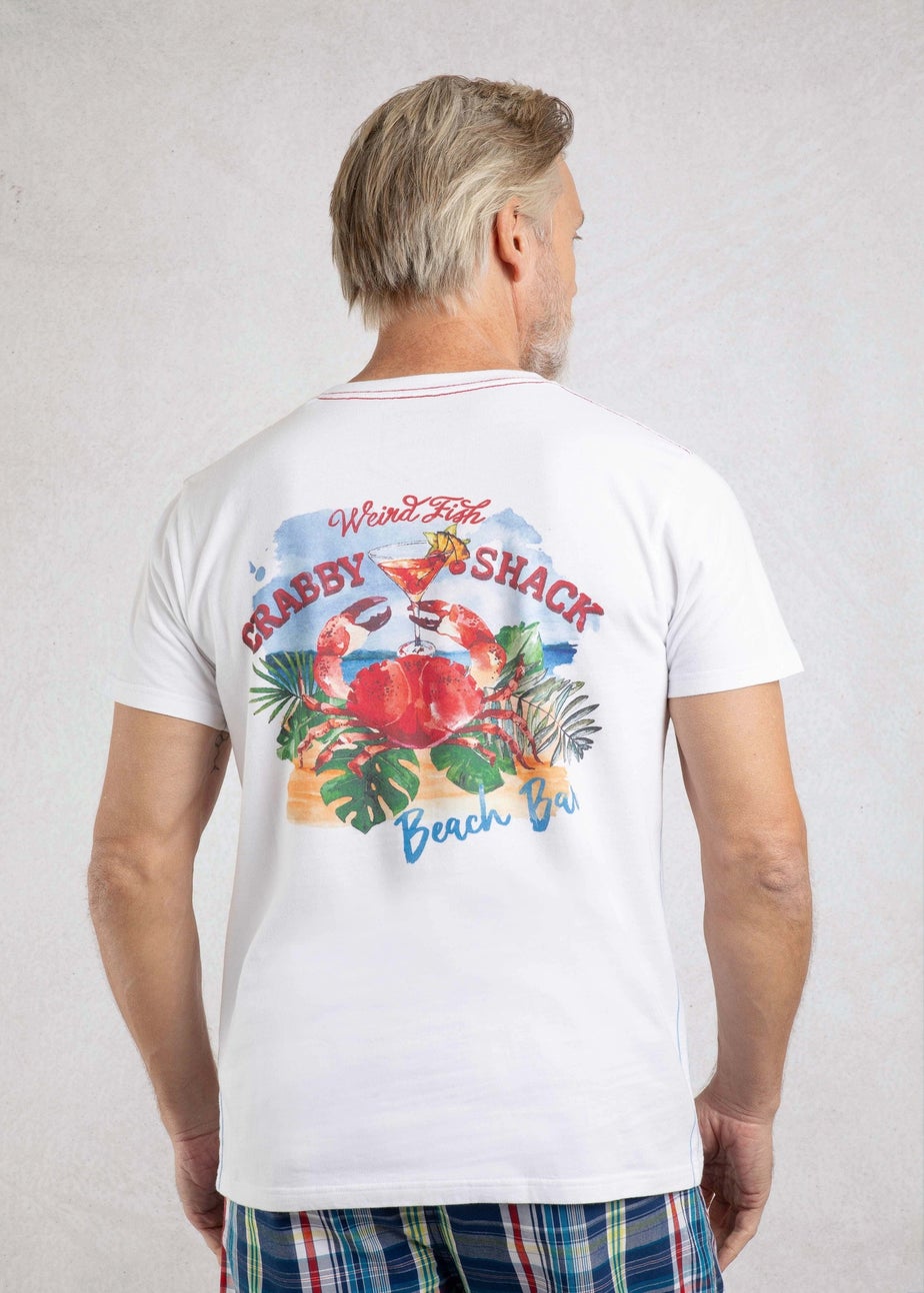 Weird Fish White Crabby Shack Back Print Graphic T-Shirt