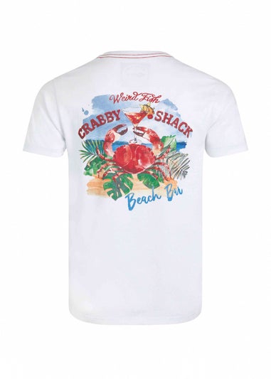 Weird Fish White Crabby Shack Back Print Graphic T-Shirt