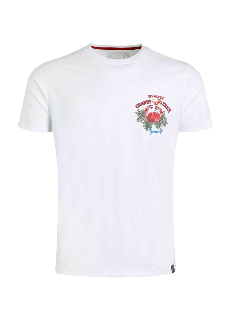Weird Fish White Crabby Shack Back Print Graphic T-Shirt