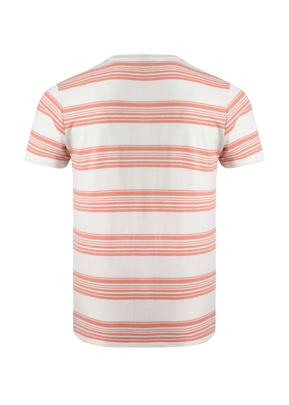 Weird Fish White Xavier Crepe Stripe T-Shirt