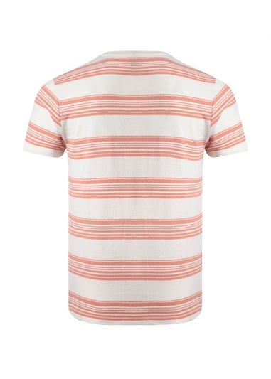 Weird Fish White Xavier Crepe Stripe T-Shirt