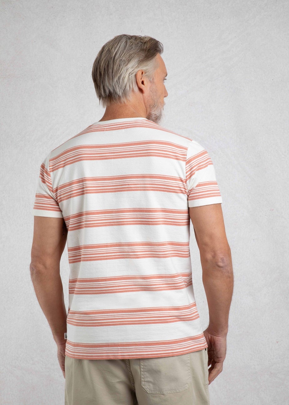 Weird Fish White Xavier Crepe Stripe T-Shirt