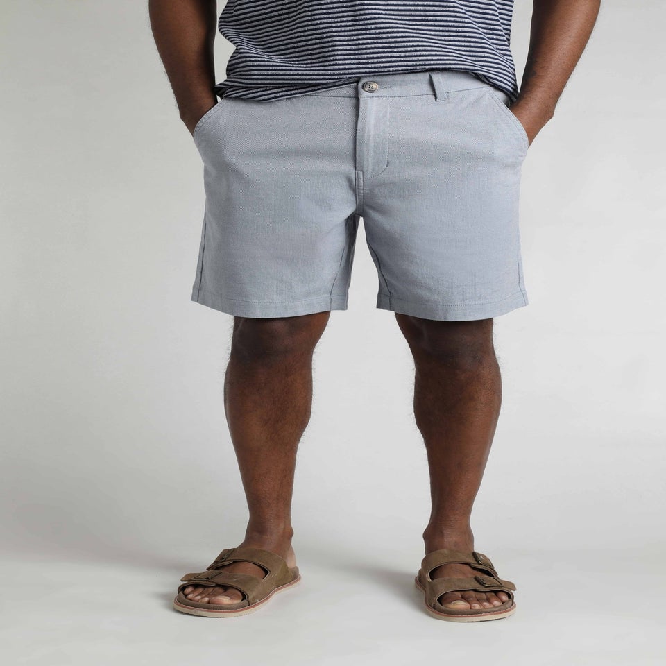 Weird Fish Denim Blue Charleston Textured Chino Shorts