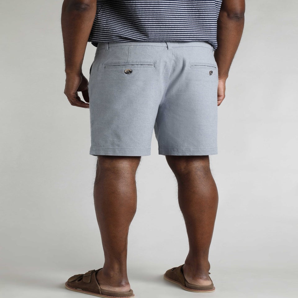 Weird Fish Denim Blue Charleston Textured Chino Shorts