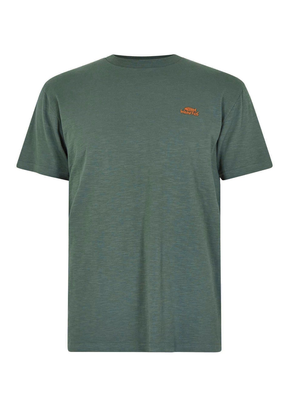 Weird Fish Dusky Green Fished Branded T-Shirt