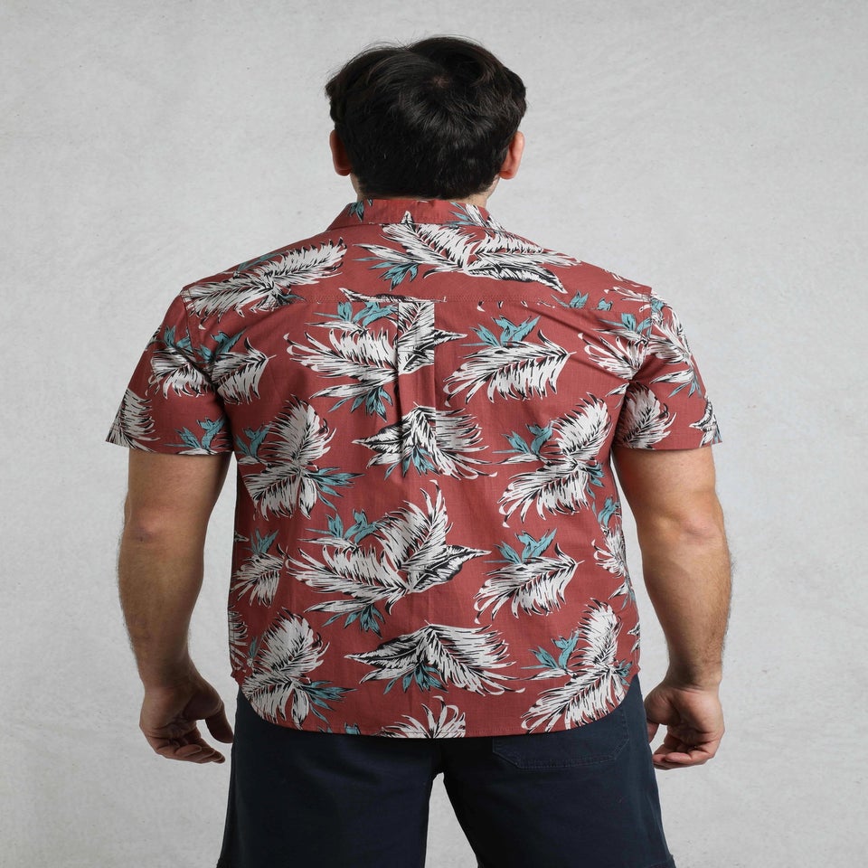 Weird Fish Paprika Faraway Printed Shirt