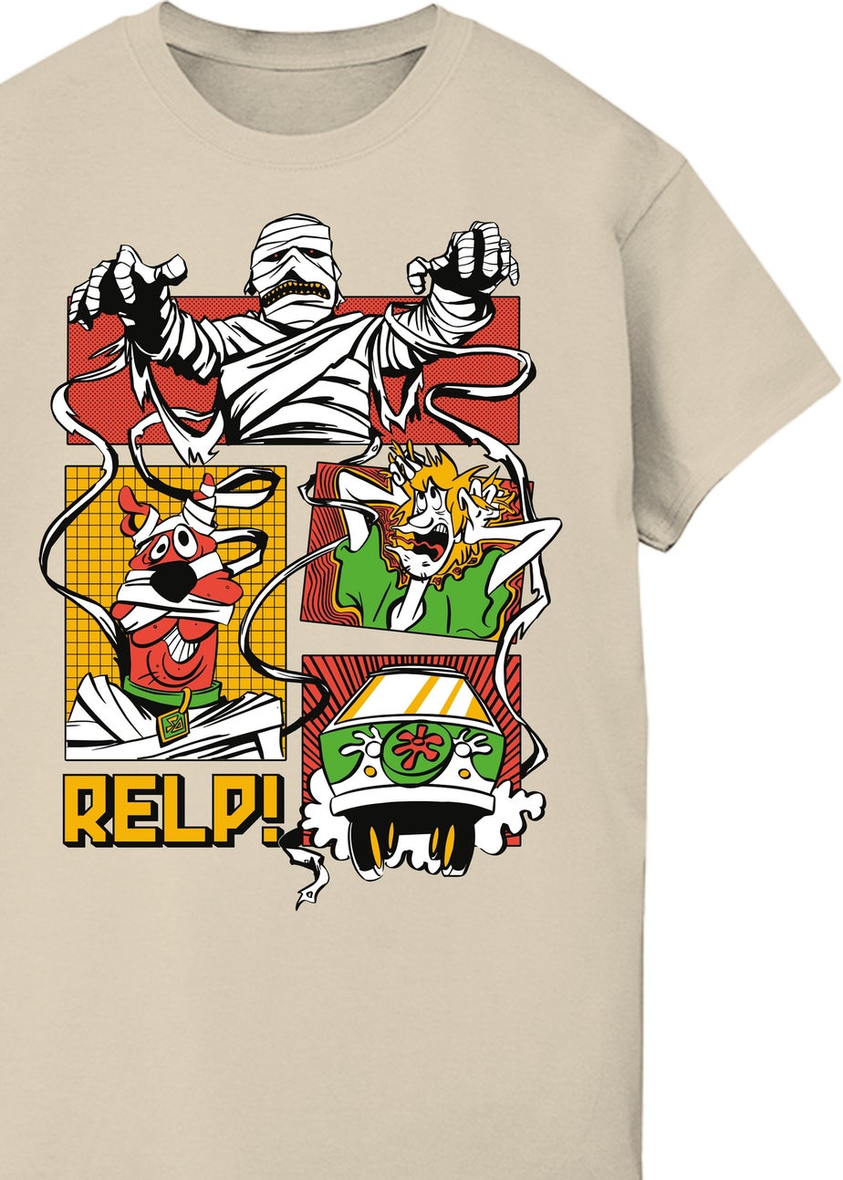 Scooby Doo Relp Icons Men's Sand Graphic T-Shirt