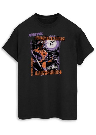 Marvel Spider-Man Halloween Madness Men's Black Graphic T-Shirt