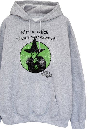 Wizard Of Oz Elphaba Witch Wicked Women's Grey Graphic Hoodie