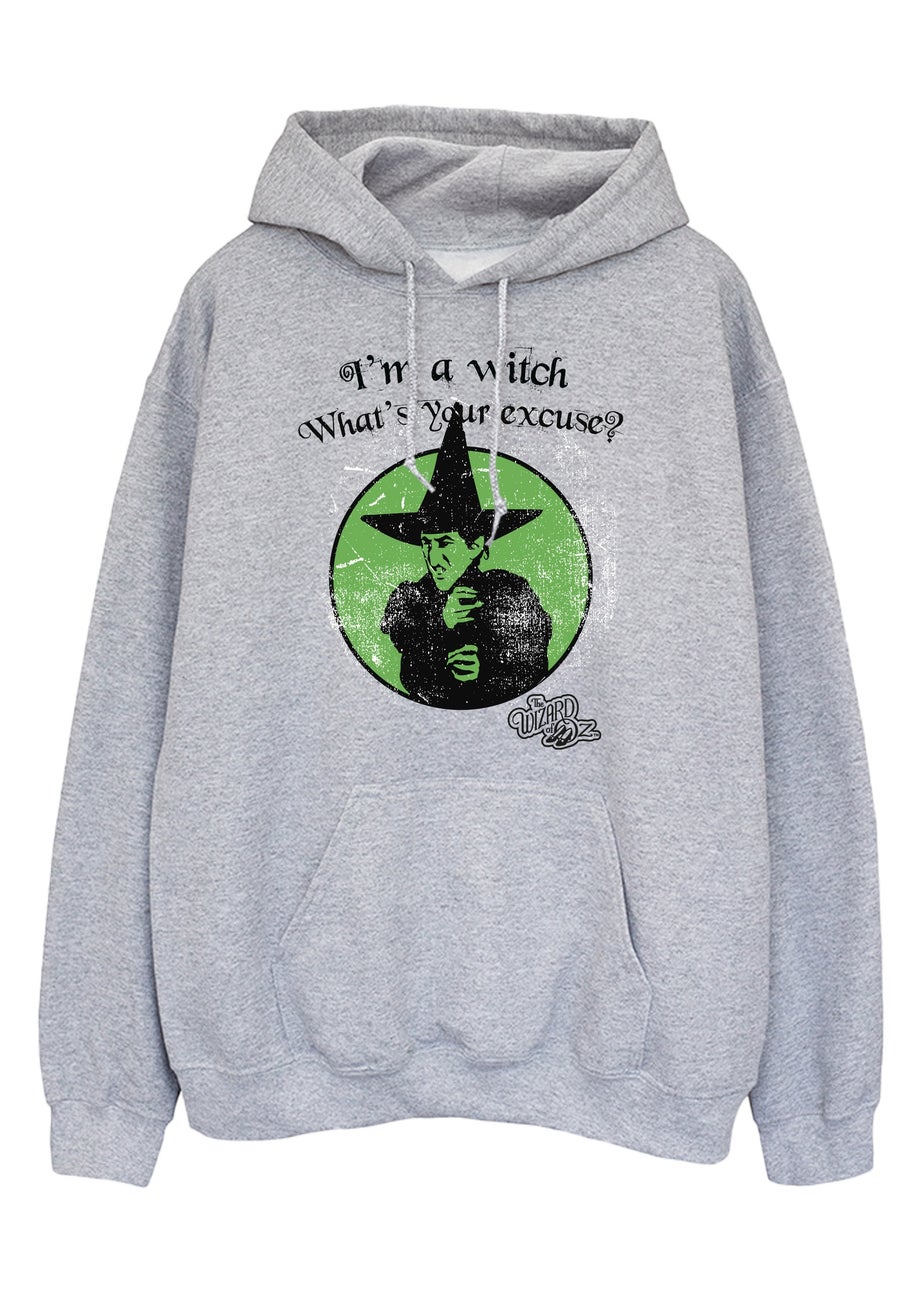 Wizard Of Oz Elphaba Witch Wicked Women's Grey Graphic Hoodie