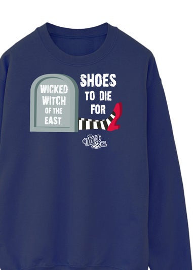 Wizard Of Oz Wicked Witch Women's Navy Graphic Sweatshirt
