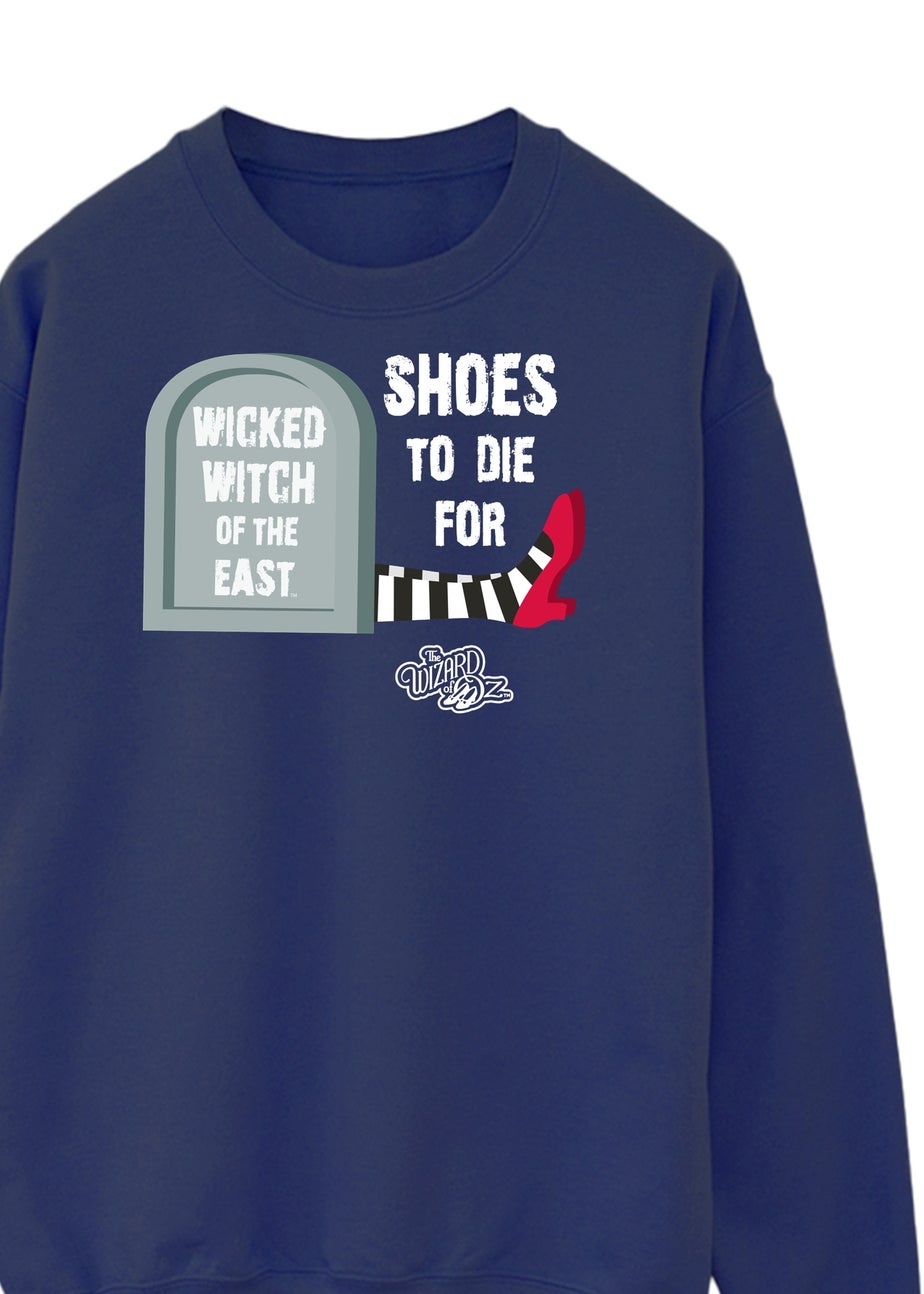 Wizard Of Oz Wicked Witch Women's Navy Graphic Sweatshirt