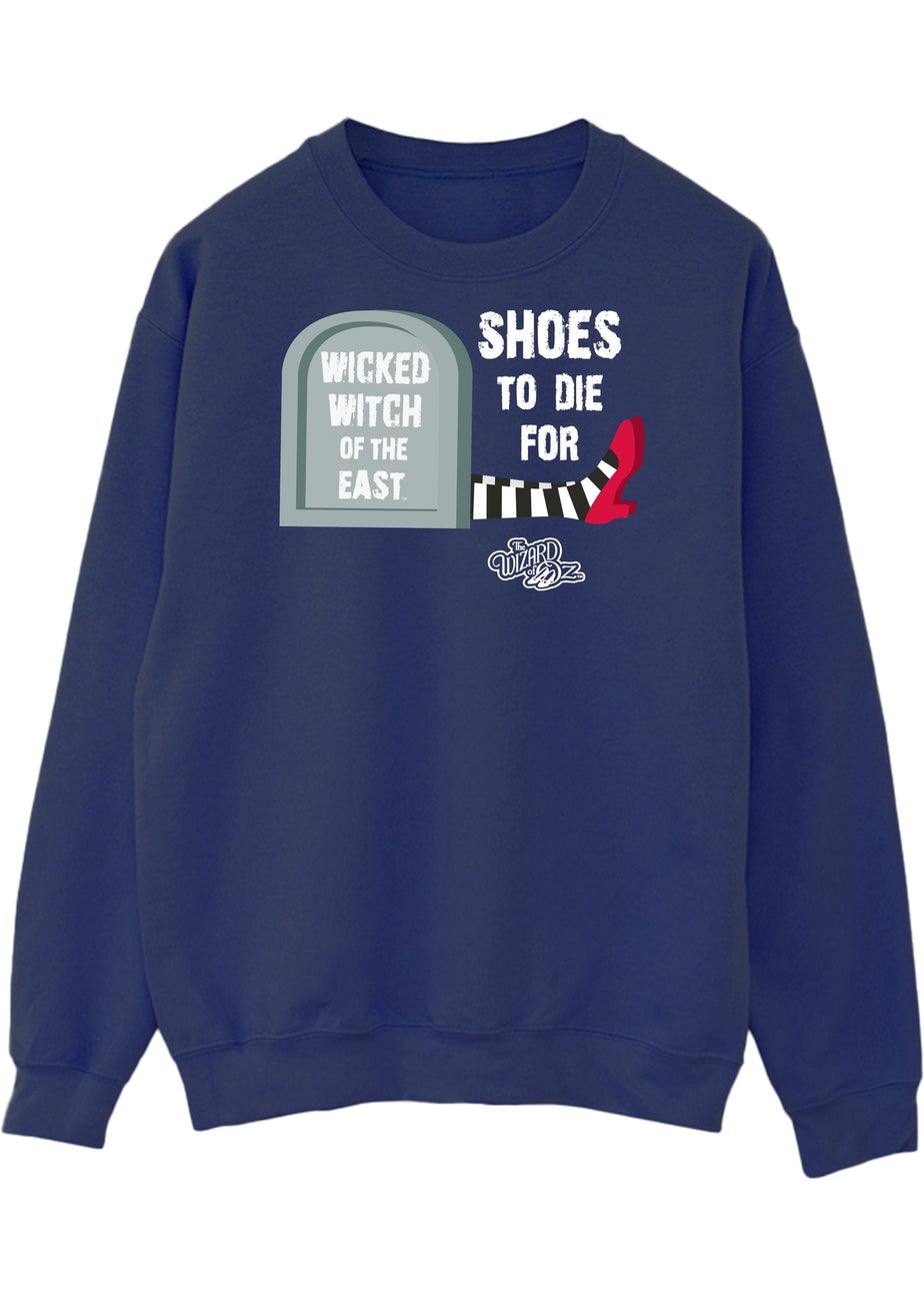 Wizard Of Oz Wicked Witch Women's Navy Graphic Sweatshirt
