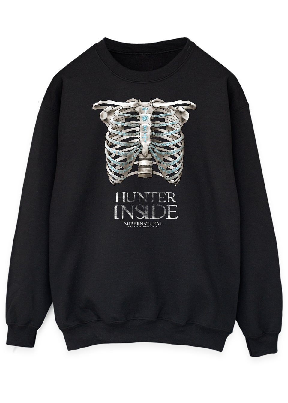 Supernatural Skeleton Hunter Women's Black Graphic Sweatshirt