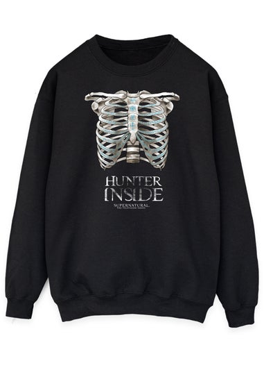 Supernatural Skeleton Hunter Women's Black Graphic Sweatshirt