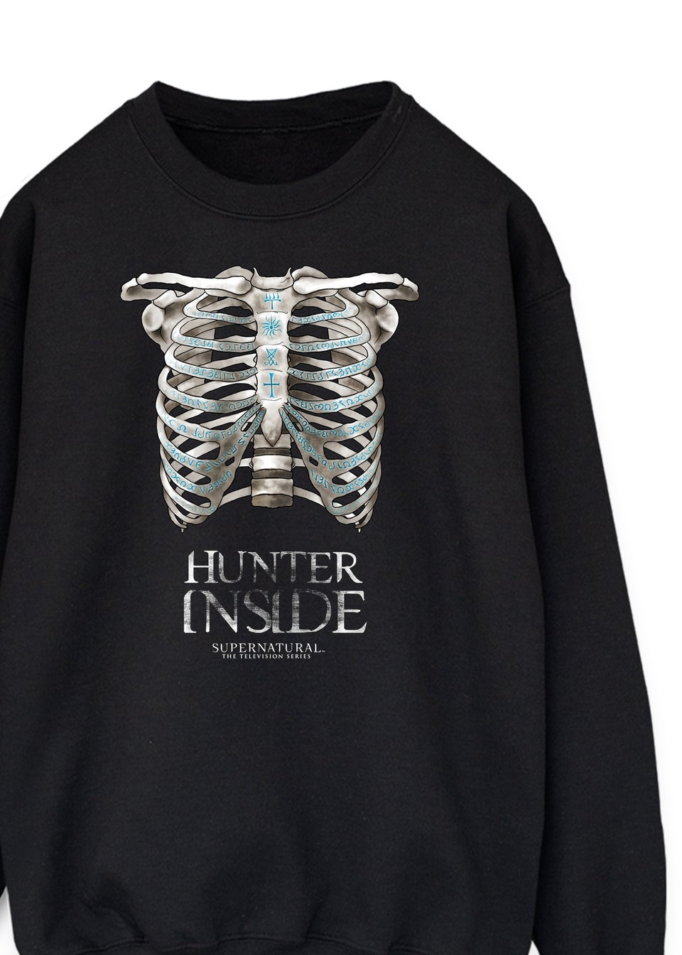 Supernatural Skeleton Hunter Women's Black Graphic Sweatshirt