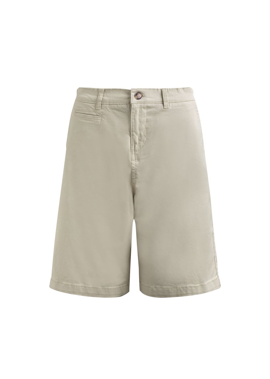 Weird Fish Oyster Annalise Knee Length Chino Shorts