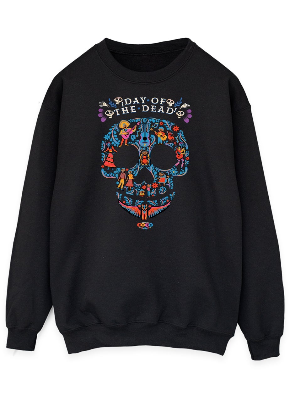 Disney Coco Day Of The Dead Women's Black Graphic Sweatshirt