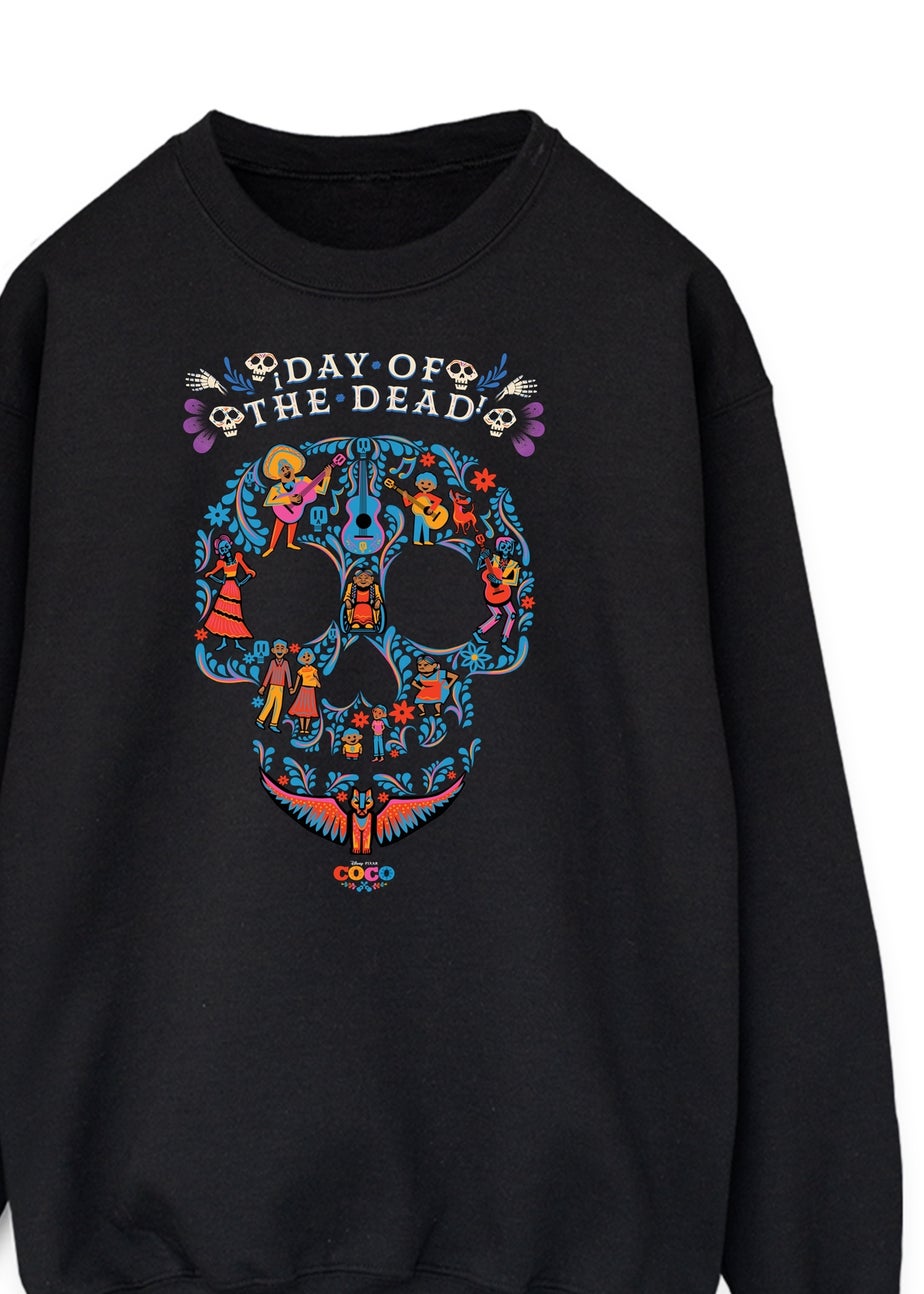 Disney Coco Day Of The Dead Women's Black Graphic Sweatshirt